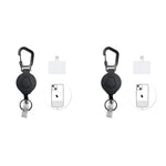 HASTHIP Retractable Keychain for ID Badge and Keys with 31.7 in Metal Reel | Stainless Steel Wire