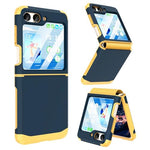 HASTHIP® Phone Case for Samsung Galaxy Z Flip 6 TPU Phone Case with 3.4 inches External Screen Cover Fashion Constrast Color TPU One-piece Hinged Phone Case for Samsung Galaxy Z Flip 6