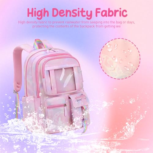 HASTHIP® Mochilas escolares para niñas de 7 a 12 años - Rosa
