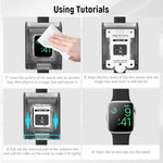 HASTHIP® Screen Protector for A pple Watch S10 42mm HD Soft Protective Silicone Film Scratch Protection Screen Protector with Auto-Alignment Applicator Tool Kit, 2 Sheet Film Included