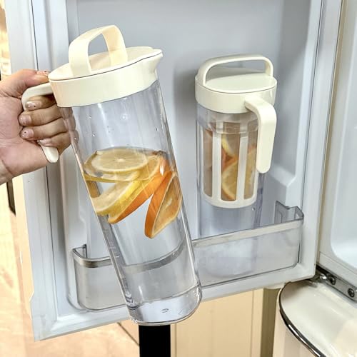 HASTHIP® 1100ml Cold Brew Glass Jar with Handle Portable Cold Brew Coffee Cup Food-grade PP Cold Brew Iced Coffee Maker with Filter Cold Brew Iced Coffee Maker