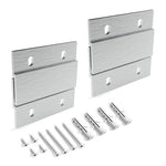 HASTHIP® Cleat Hanger Kit 2 inch 2 Pairs 30lb Z Hanging Heavy Picture Mirror Frame Wall Mounting Bracket Aluminum Hardware Duty Hooks Drywall Clips Large Canvas Painting Headboard Whiteboard-Metallic