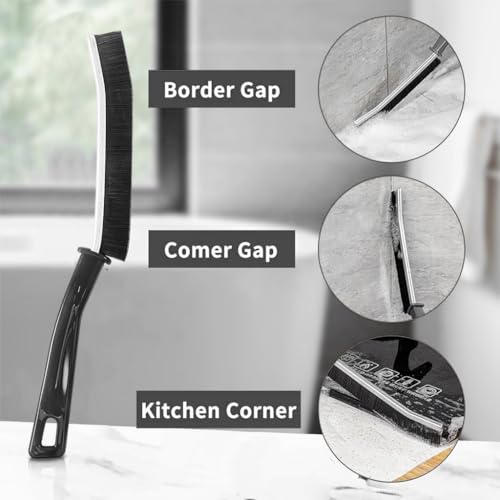 HASTHIP® 5Pcs Gap Cleaning Brush, Tiles Cleaning Brush, Sink Cleaning Brush, with PP Handle Utility Narrow Brushes Window Cleaning Brush for Tiles, Window, Wall Crevices, Kitchen Sink