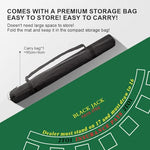 HASTHIP® Blackjack Poker Table Mat 70.8x35.4 inches Standard Green Blackjack Poker Table Mat