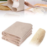 HASTHIP® Pack of 10 Cleaning Cloth - 10.6 x 11.8 Inches Loofah Kitchen Cloth for Cleaning with Absorbent Oil-Free, Natural Fiber, Versatile & Water Absorbent, Dusting Cloth (Grey)