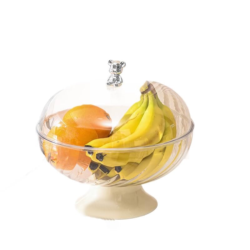 HASTHIP Bread Pastries Snacks Fruit Bowl for Storage and Serving with Lid and Drainage Holes | BPA Free Plastic