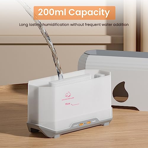 HASTHIP® Humidifier for Room, 1000ml Essential Oil Diffuser, Cool Mist Aroma Air Fragrance Machine, LED Crystal Colorful Rose Light