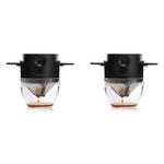 HASTHIP Filter Coffee Maker with Double Mesh Bottom Cup Paperless 2 PCS | Stainless Steel Dripper