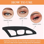 HASTHIP® YourBrand 2Pcs Eye Makeup Stencils & Template Set, Eyeshadow Applicator, Eyeliner Guide Tool with Brush for Quick Eye Make-Up, Reusable Beginner Assistant, Universal Fit for Most Eyes