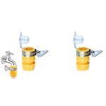 HASTHIP Universal Water Tap Adapter for Kitchen and Garden Use featuring 4/6 Point Anti‑Leak ABS Quick Release Connector 2 PCS