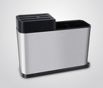 HASTHIP® and Cutlery Holder for Kitchen with Drain Hole at Bottom(Stainless Steel) I Fully Detachable and Spoon Holder Multi-Purpose