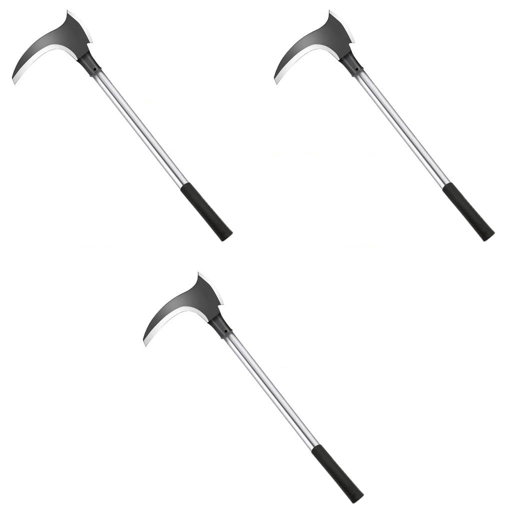HASTHIP Carbon Steel Axe Tool for Wood Cutting and Grass Removal 52 cm | 2 in 1 Design with Anti Slip Handle