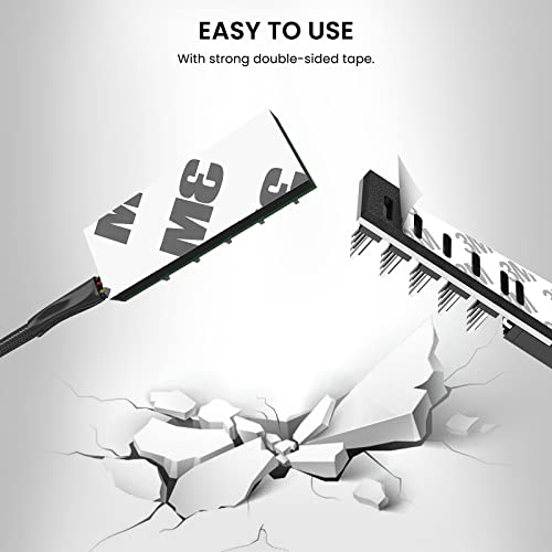 HASTHIP® Pwm Fan Hub,Splitter Adapter Sleeved,15.7 Inch Pc Cpu Cooling 4Pin/3Pin Fan Power Extension