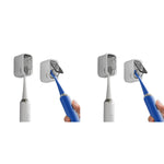 HASTHIP Wall Toothbrush Holder for Bathroom with Dustproof Cover and Clear Window | 4PCS Set