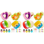 HASTHIP® 44PCS Kid Sandwich Cutter and Sealer Set with Cute Vegetable Molds Cartoon Fruit Fork DIY Homemade Bread Maker Shapes for Kids with Cleaning Brush