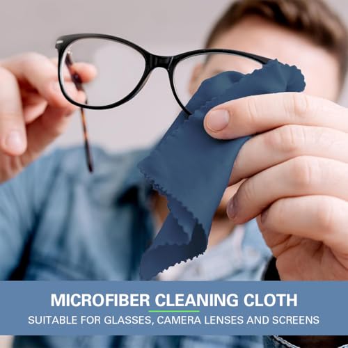 HASTHIP® Care Touch Microfiber Cleaning Cloths, 6 Pack - Cleans Glasses, Lenses, Phones, Screens, Other Delicate Surfaces