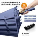 HASTHIP® Large Golf Umbrella for Men Women, 52 Inch Windproof Double Canopy Rain Sun Protection with Auto Open, Sturdy Straight Handle Oxford UV Resistant Umbrella for Outdoor & Commute