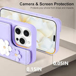 HASTHIP® for iPhone 16 Pro Max Case, Wallet with Card Holder, Cute Flower Design Crossbody Phone Purse for Women, PU Leather Magnetic Kickstand Shockproof Cover with Wrist Strap Phone Case 6.9"