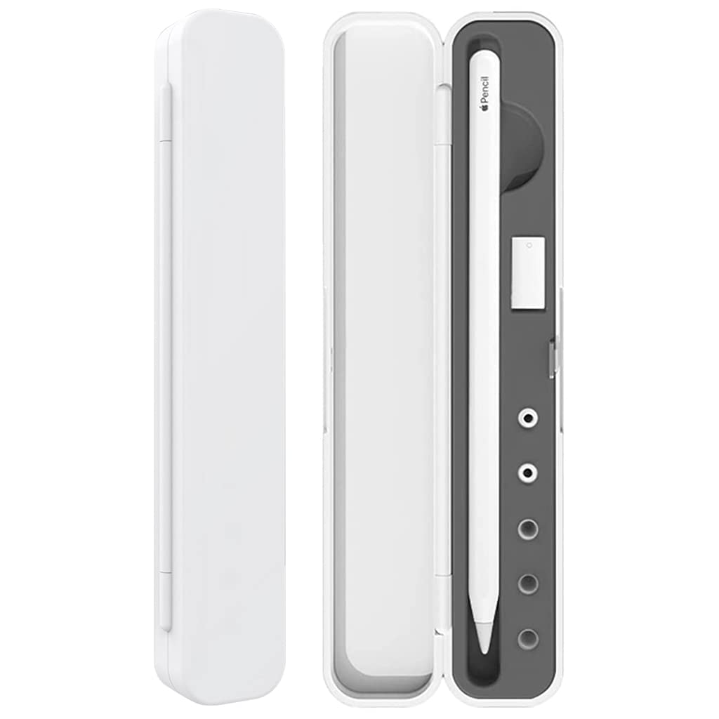 HASTHIP® Carrying Case for Apple Pencil 2nd Gen /1st Generation Organizer Box for Apple Pencil,Case iPencil,Pen Tip Pen Tip Cover and Adapter Grey(Pen and Accessory Not Included)