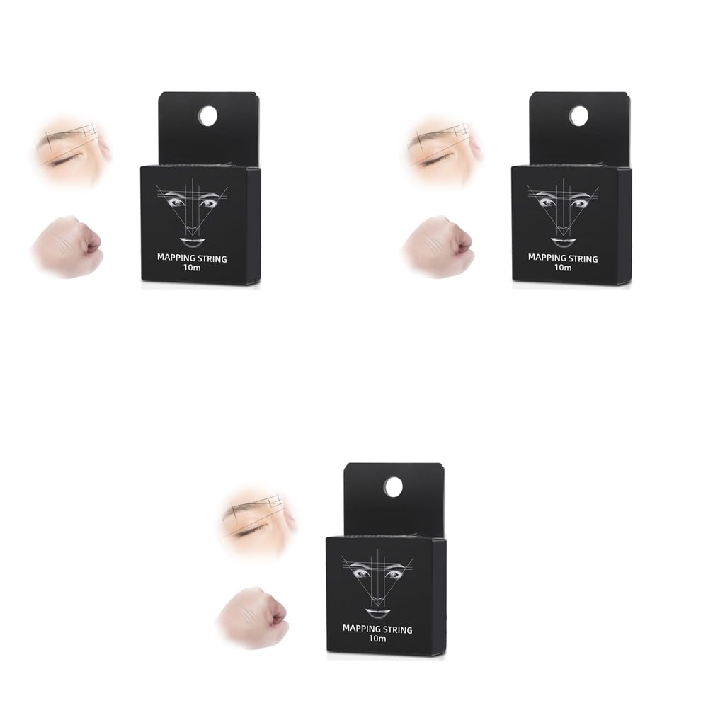 HASTHIP Mapping String for Microblading featuring Pre Coated Ink Tool | 3PCS Eyebrow Set