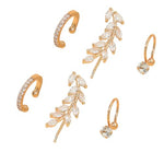 HASTHIP® Ear Cuffs sin Perforación, Pendientes Clip-On Modernos y Cómodos para Mujer y Niña, Joyería Versátil de Alta Calidad, Idea de Regalo Elegante