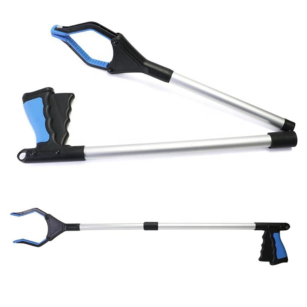 HASTHIP Litter Picker for Rubbish Collection with 80cm Foldable Arm and 360° Rotatable Claw | Aluminum Alloy Grabber for Elderly