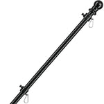 HASTHIP Flag Pole for Truck and Home Display with 150cm Telescoping Stainless Steel | 360° Tangle Free Rustproof Holder
