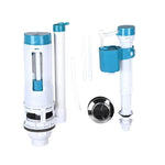 HASTHIP® Universal Dual Flush Valve Replacement Kit for 3-Piece Toilets, Toilet Repair Kit with Push Button, Fill Valve, Seal Gasket & Bolts, Easy Installation, White Water-Saving Design
