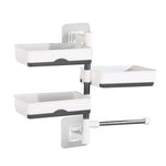HASTHIP Soap Holder for Bathroom and Kitchen featuring 3 Layer Rotatable Design | 5 Kg Suction Cup