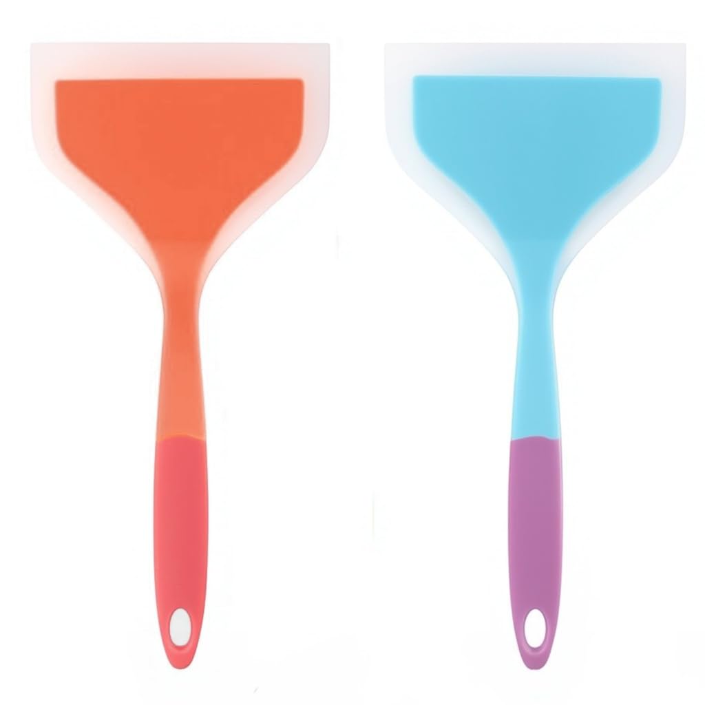 HASTHIP Silicone Spatula for Cooking with 4.7 Inch Wide Head and 450°F Heat Resistance | Food Grade Nonstick Utensils