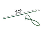 HASTHIP Plant Twist Ties 60pcs 23cm for Flowers and Tomato Support with Flexible PE Material