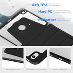 HASTHIP® PU Protective Cover for iPad 10th Gen, Creative 2 in 1 Protective Tablet Cover Desk Stand with 360 Degree Adjustable Viewing Angle Sleek Protective Cover for iPad 10th Gen 10.9 inch 2022