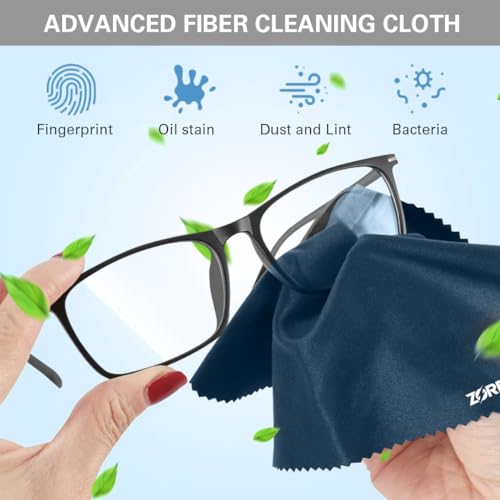 HASTHIP® Care Touch Microfiber Cleaning Cloths, 6 Pack - Cleans Glasses, Lenses, Phones, Screens, Other Delicate Surfaces