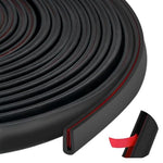 HASTHIP® 2X 16.4ft Rubber Edge Trim, Cuttable EPDM Protective Board Tape with Double-Sided Self-Adhesive, Fits 0.5-2mm Metal Panels, Smooth Finish for Car, Home, Office, DIY, Black Strip