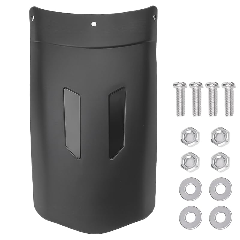 HASTHIP® Guardabarros Trasero Universal para Motocicleta, Fender de Plástico PP Resistente 12.5 x 22cm, Protector Antisalpicaduras Fácil de Instalar para Moto Scooter y Off Road