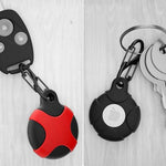 HASTHIP® 2 Packs Airtag Keychain for Apple Airtag Holder, Anti-lost Airtag Case, Shockproof Airtag Cover Scratch Resistant Protective Cover Case for Key, Bag, Pet, Luggage, Not Include Airtag