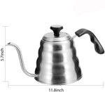 HASTHIP Pour Over Gooseneck Coffee Kettle with Thermometer and 1200ml 3 Layer Stainless Base | For Home Café and Travel Brewing