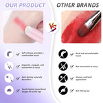 HASTHIP® 3pcs Lip Applicator Silicone Lip Applicator Lip Balm Brush, Reusable Silicone Brush for Lipstick, Versatile Silicone Lip Brush for Lip Balm, Lip Gloss, Lip Stick, Concealer and Nail Art