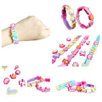 HASTHIP® DIY Bracelet Making Kit, 4 Pcs Silicone Wristband, Charm Friendship Bracelet Kit for Girls Ages 3+ Years Old