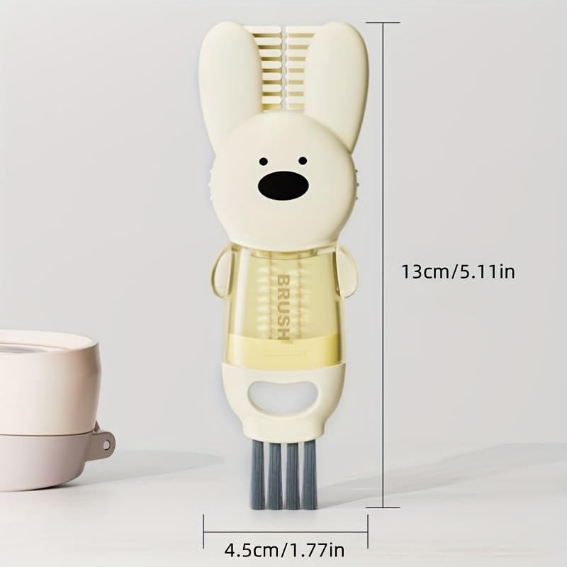 HASTHIP® 4 in 1 Cup Lid Cleaning Brush Set, Multifunctional Bottle Cleaning Brush, Silicone Cup Lid Gap Cleaner(3PCS)