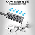 HASTHIP® Pwm Fan Hub,Splitter Adapter Sleeved,15.7 Inch Pc Cpu Cooling 4Pin/3Pin Fan Power Extension