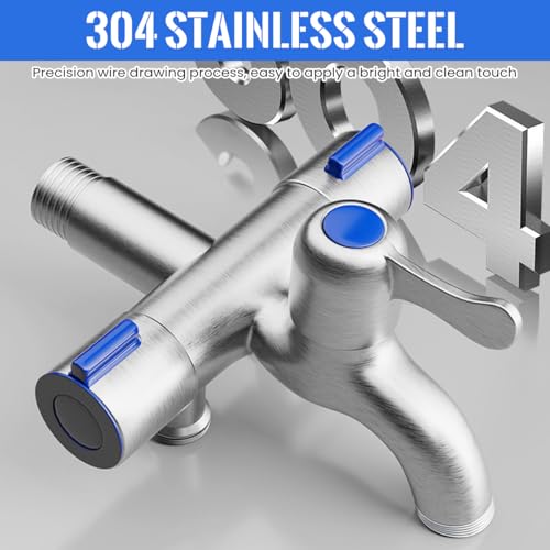 HASTHIP® Stainless Steel Wall Mounted Faucet 3 in 1