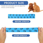 HASTHIP® 6Pcs Dog Anti Dirty Bandages for Walk, Self Adhesive Non-WovenElastic Bandage, Pet Injury Recovery Bandage Color Paw Print Lick Proof Bandage (7.5X5.4cm, Total Length 4.5M)