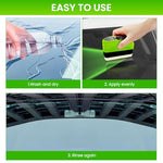 HASTHIP® MCSWSEE Limpiacristales Coche Cepillo Removedor de Película de Aceite con Limpiador Integrado Esponja Duradera para Vidrios,Mejora Visibilidad y Rendimiento Limpiaparabrisas,Herramient