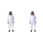HASTHIP Bee Suit for Outdoor Beekeeping with Mesh Face Cover Hood and Zip Up Design | Fits 175–185cm Adults