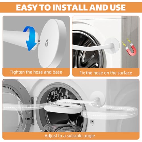 HASTHIP® Flexible Magnetic Door Prop for Front Load Washing Machine and Dryer, Adjustable Ventilation Door Holder with Strong Magnet