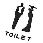 HASTHIP Acrylic Toilet Door Signs for Men and Women with Self Adhesive Backing | Modern Minimalist Design for Offices and Restaurants