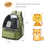HASTHIP® Cat Backpack Carrier for Cats and Small Dogs, Breathable Cat Bubble Backpack, Airline Approved Pet Travel Carrier