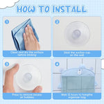 HASTHIP® BathroomPro Shower Caddy Hanging Mesh Bag, Wall Mounted Bathroom Organizer, Quick Dry Storage Pouch for Toiletries, Corner Shower Shelf, No Drilling, Large Capacity, Portable Bath Basket