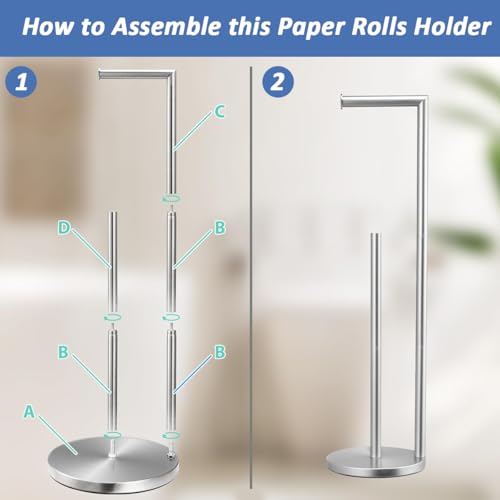HASTHIP® Toilet Paper Roll Holder 2 In 1